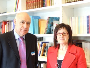 Mart&iacute;n e Marisol L&oacute;pez, durante a xuntanza