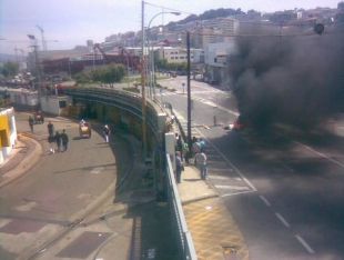 Imaxes tiradas co m&oacute;bil por un traballador de Barreras, que dan conta da situaci&oacute;n arredor do estaleiro