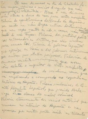 As d&uacute;as primeiras p&aacute;xinas do manuscrito